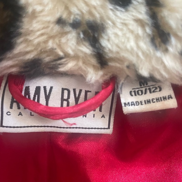 Amy Byer Animal Print Teddy Jacket - Picture 3 of 3
